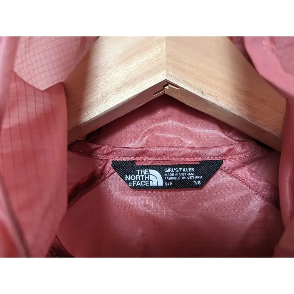 NWT The North Face Windwall Hoodie Pink Jacket Size S/7-8 Slate Rose